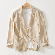 Mabry | Cotton Blazer Khaki Men Blazer