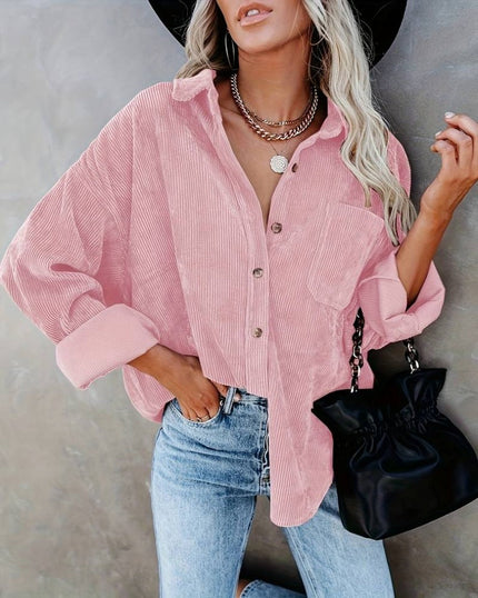Esme | Vintage Corduroy Shirt Pink Shirt