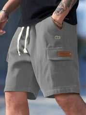 Men’s Loose Striped Casual All-Match Shorts Gray Shorts