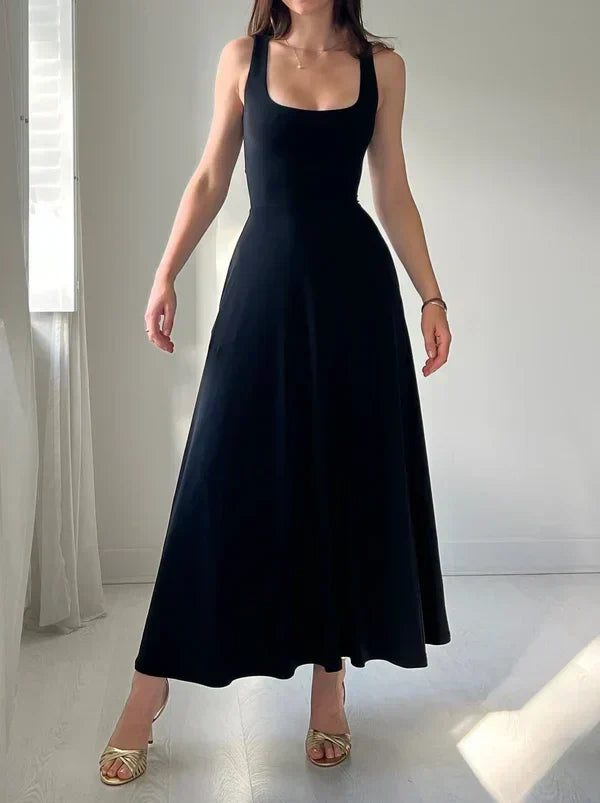 Yara | Stylish Midi Dress Black Dresses