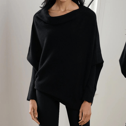 Women's Elegant Cashmere Sweater Black Sweater
