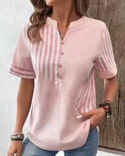 Brielle | Cotton Blouse Pink Blouse