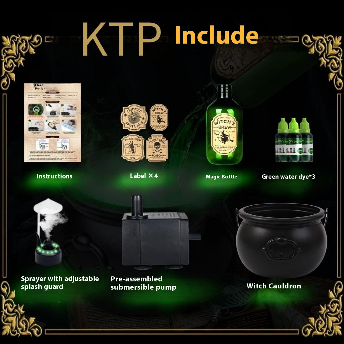 Floating Cauldron Bottle Prop Halloween Decorations