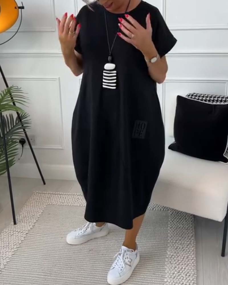 Ivy | Stylish Short-Sleeve Casual Dress - OKOHOKO™ FASHION