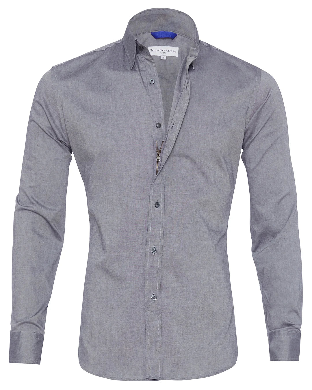 Men's Elite Stretch Zip-Up Shirt Metal gray Men Shirts
