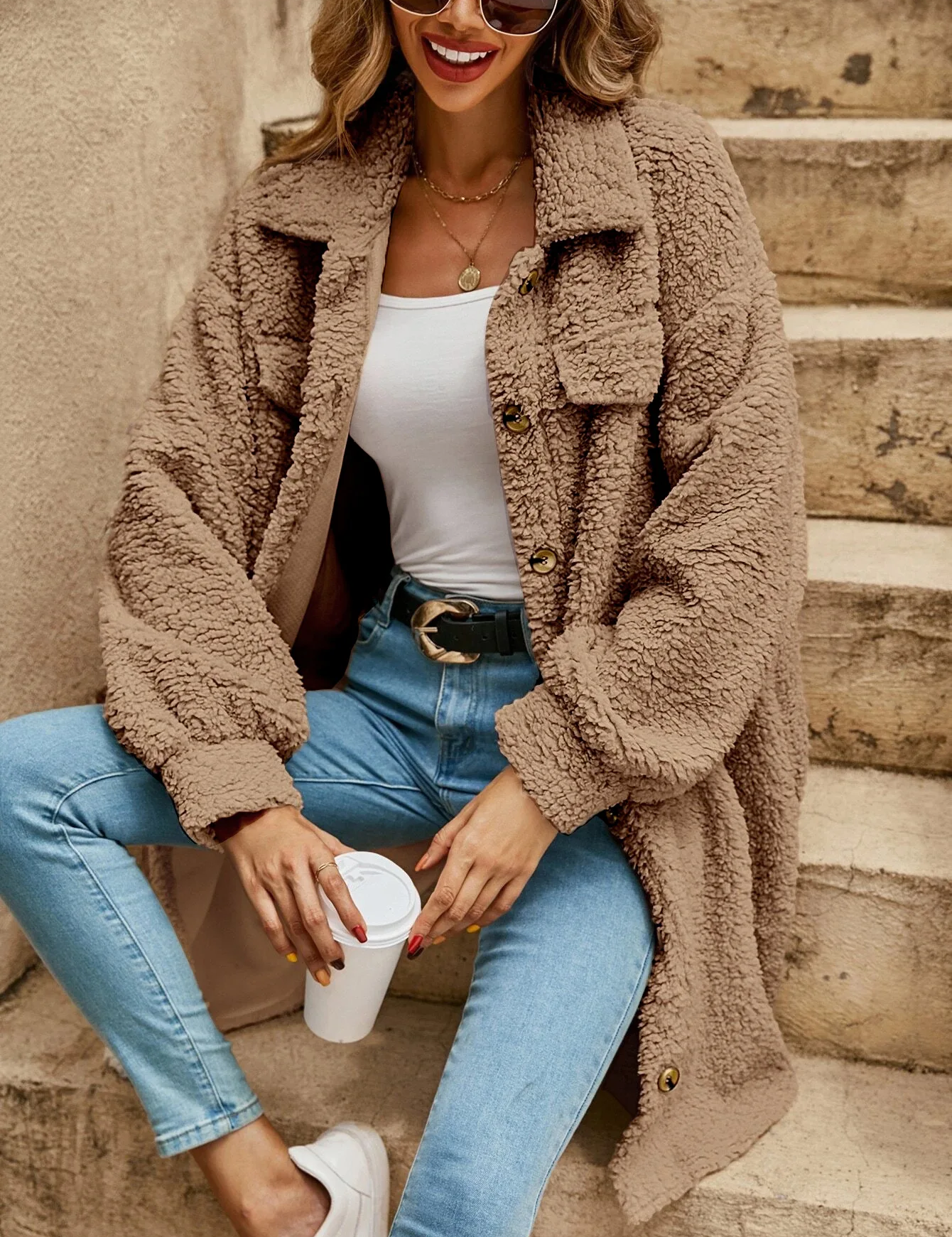 Violet | Loose, Relaxed Cardigan Khaki Cardigans
