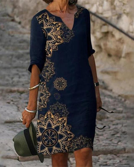 Flora™ - Charming floral linen dress for women 02 Dress