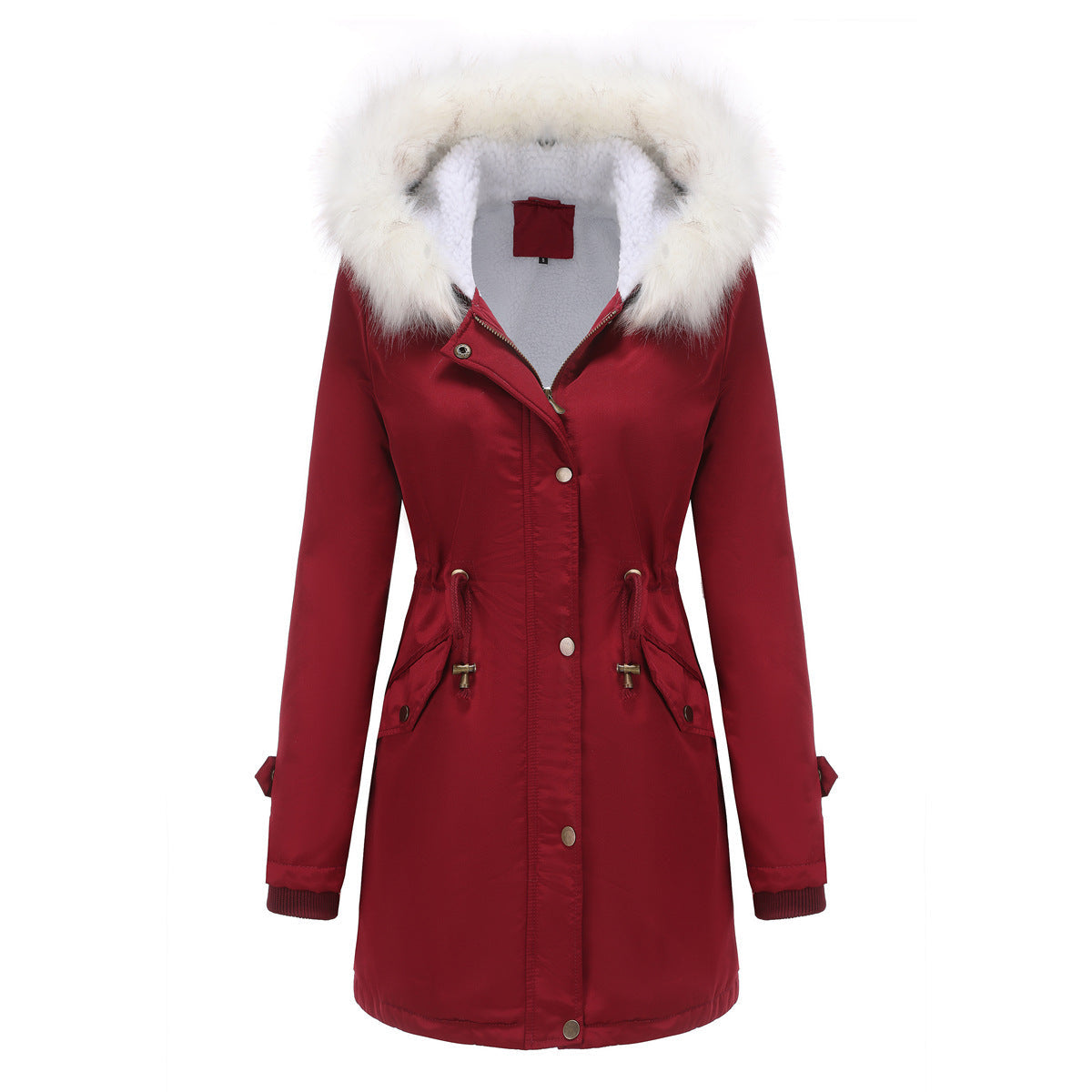 Women's Premium Winter Parka Coat Wine red Winter Parka Coat