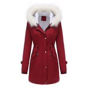 Women's Premium Winter Parka Coat Wine red Winter Parka Coat