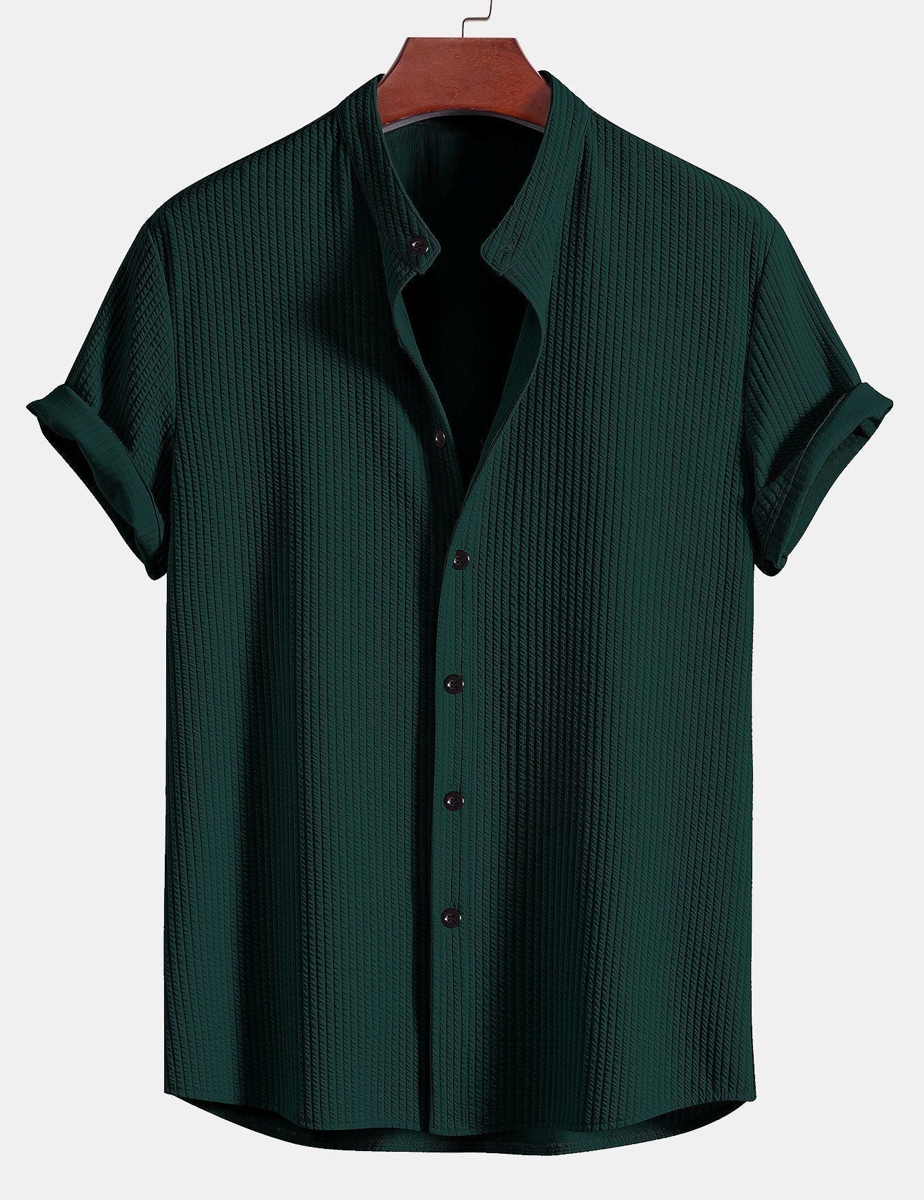 Callum | T-shirt with Shirt Look Dark Green Shirts & Tops