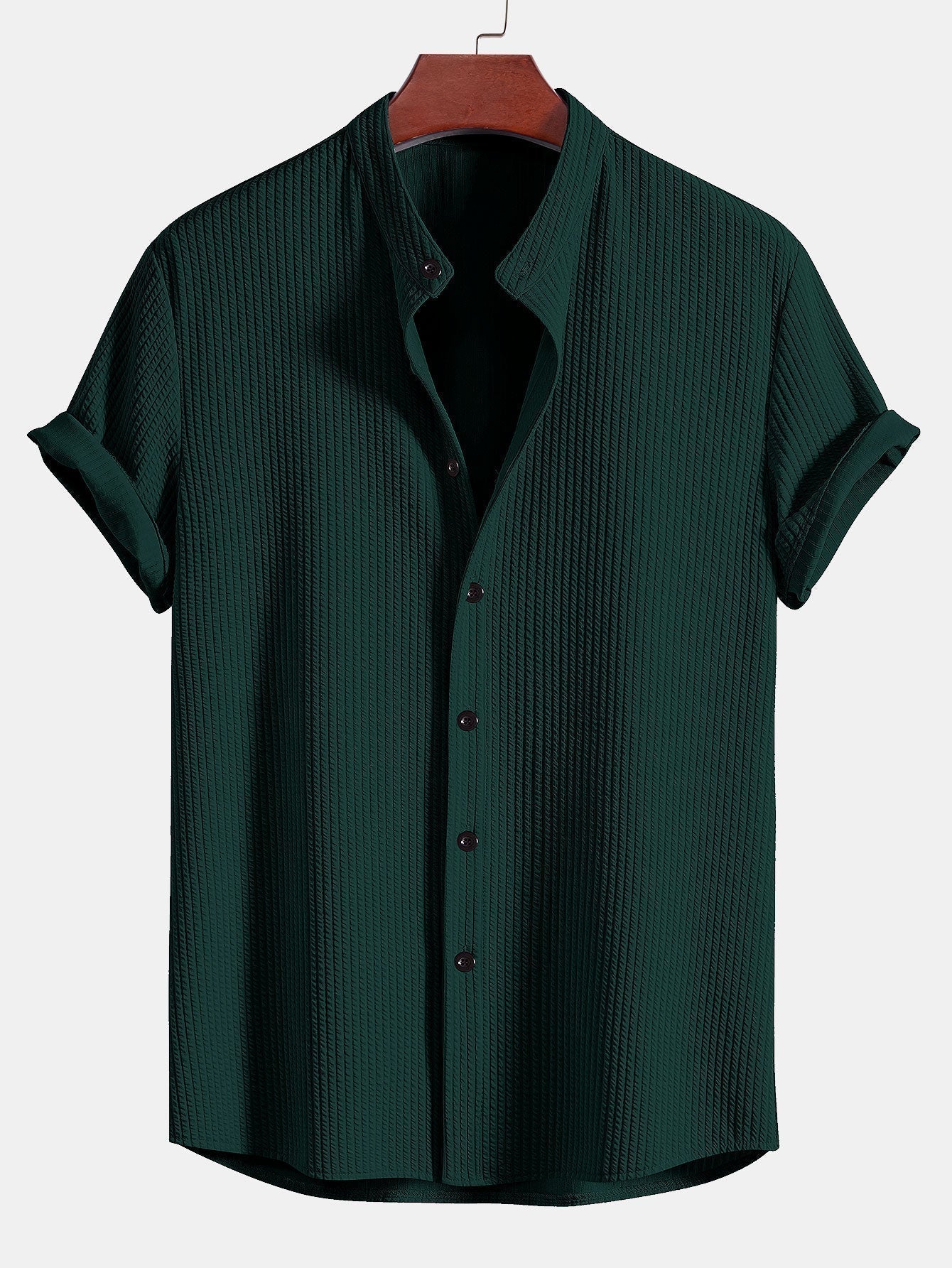 Callum | T-shirt with Shirt Look Dark Green Shirts & Tops