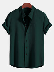 Callum | T-shirt with Shirt Look Dark Green Shirts & Tops
