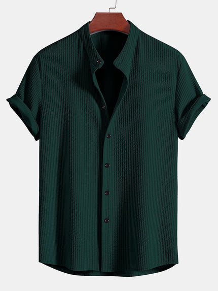 Callum | T-shirt with Shirt Look Dark Green Shirts & Tops
