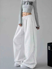 Oversized Wide Leg Drawstring Pants