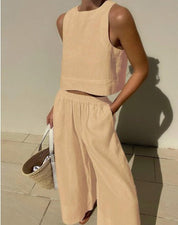 Vera | Two-piece set Khaki Kleding