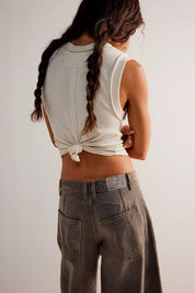 High-Stretch Mid-Rise Barrel Jeans Women Pants