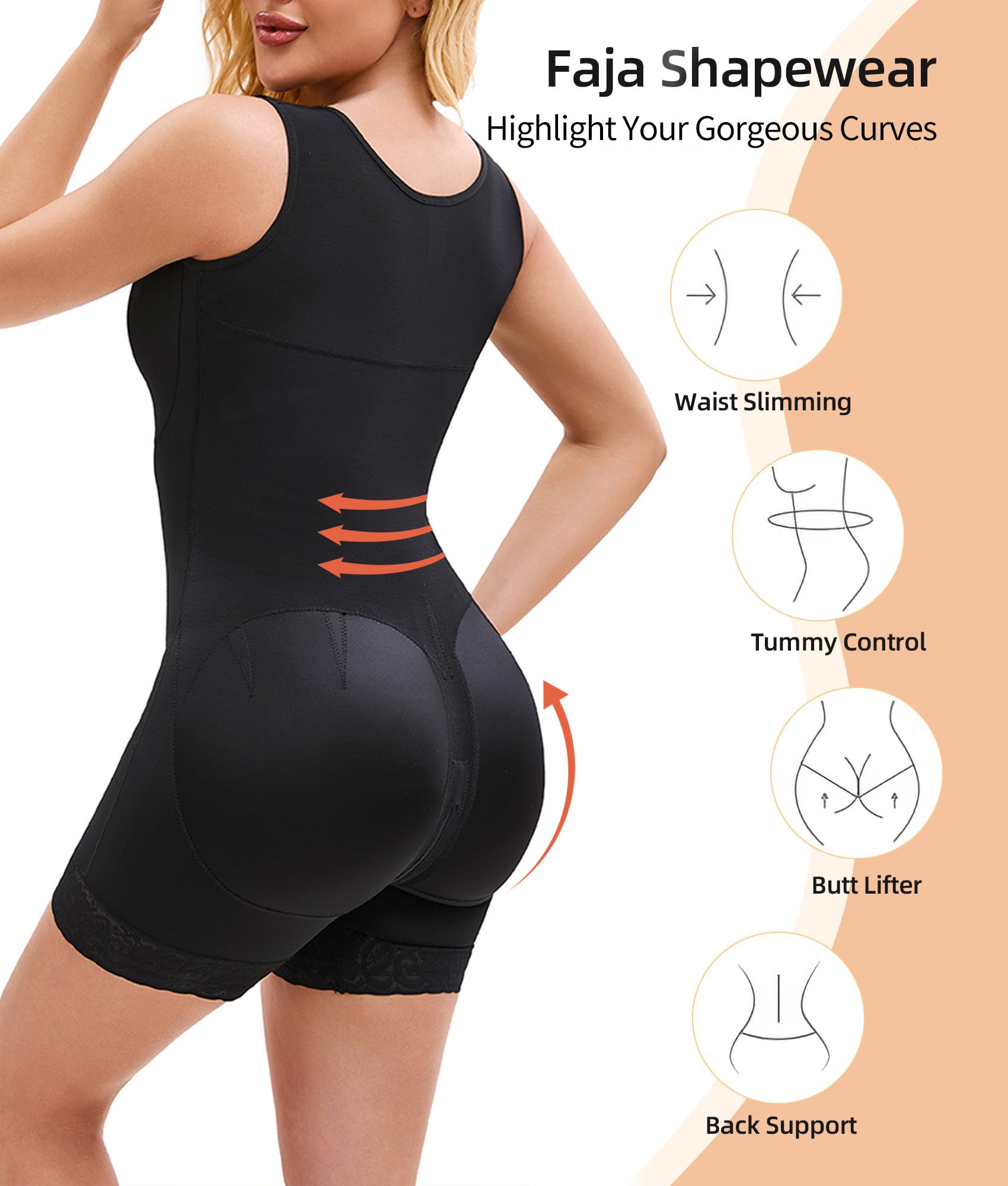 Women's Tummy Control Shapewear Jumpsuit Jumpsuit