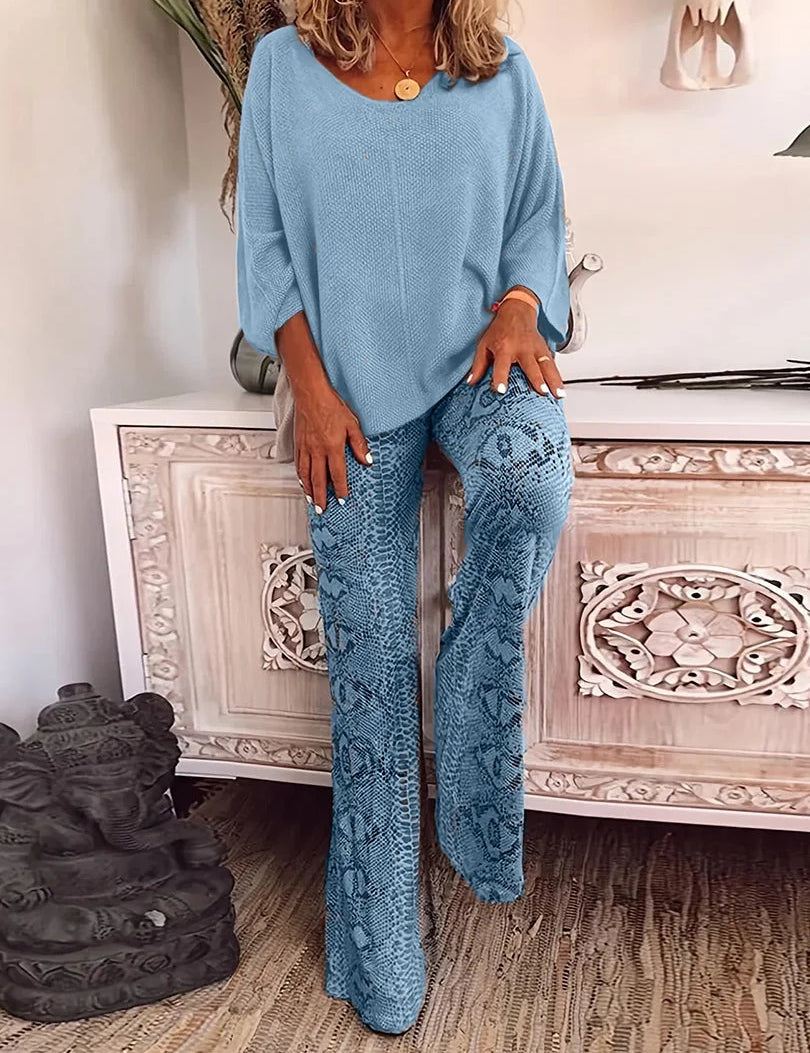 Lyra | Trendy and Comfortable Set Blue Two Pieces Sets