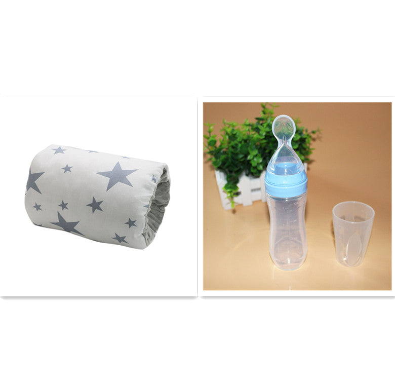 Cotton Nursing Arm Pillow – Baby Support Pad Grey star set 25X23CM Cotton Padded Jacket