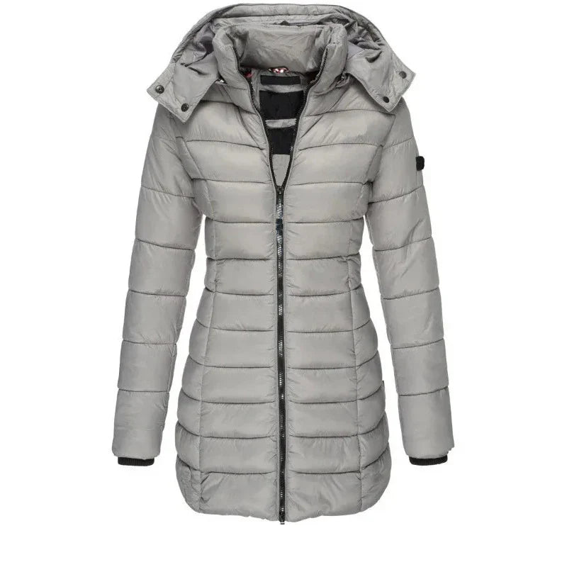Arella™ | Long Padded Puff Jacket Gray Jackets
