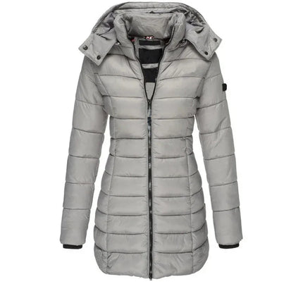 Arella™ | Long Padded Puff Jacket Gray Jackets