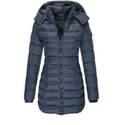 Arella™ | Long Padded Puff Jacket Navy Blue Jackets