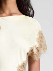 Satin and Lace Maxi Dress Dresses