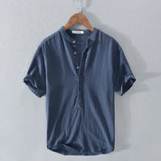 Eli™ | Men's Casual Summer Shirt Navy Blue