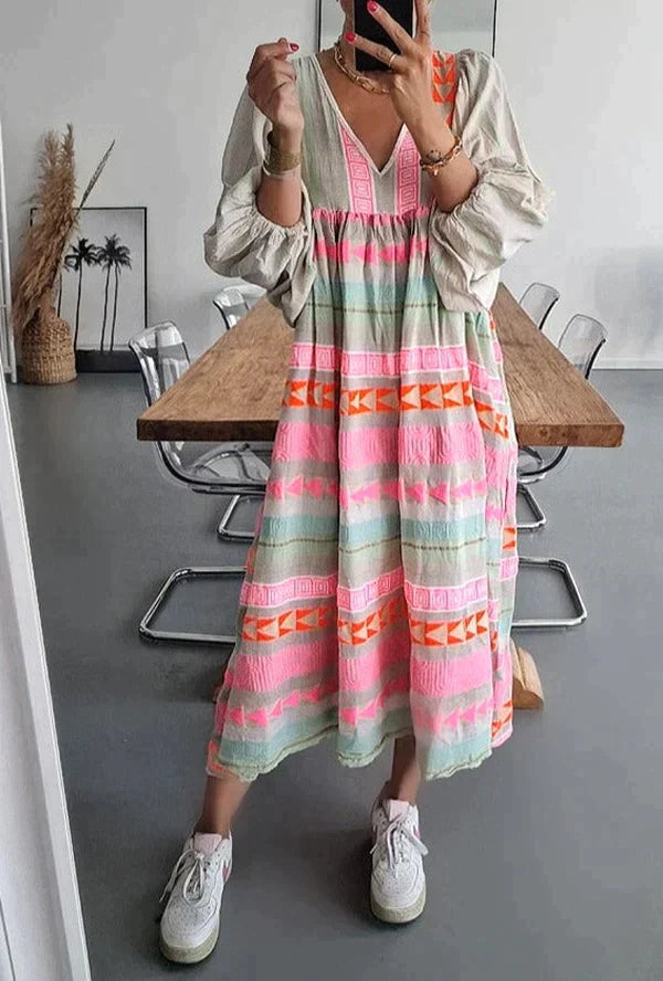 Stylish Flowy Summer Midi Dress Dresses