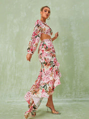 One‑Shoulder Floral Maxi Dress – Romantic Summer M Dress