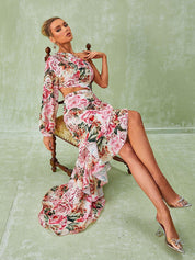 One‑Shoulder Floral Maxi Dress – Romantic Summer Dress