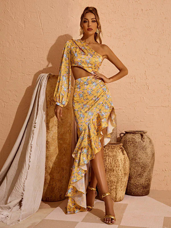 Piper™ | One Shoulder Floral Maxi Dress Dresses