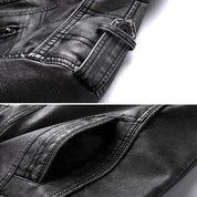 Allan | Classic Black Leather Jacket for Men