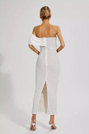 Teagan™ | White Pearl Embellishment Dress Dresses
