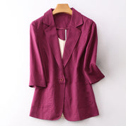 Valentina Linen Blazer Pink Women's Coats & Jackets