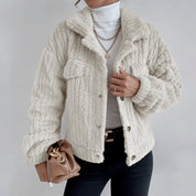 Ella - Elegant Oversized Jacket for Women Apricot Jackets