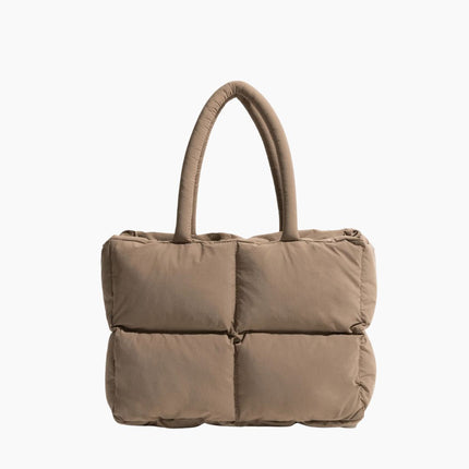 Stylish Puffer Crossbody Bag Brown Handbags