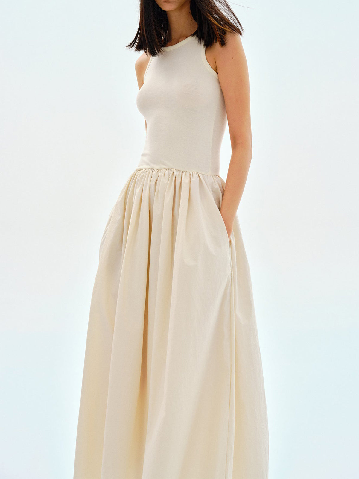Leisure Crew Neck Long Dress Dresses