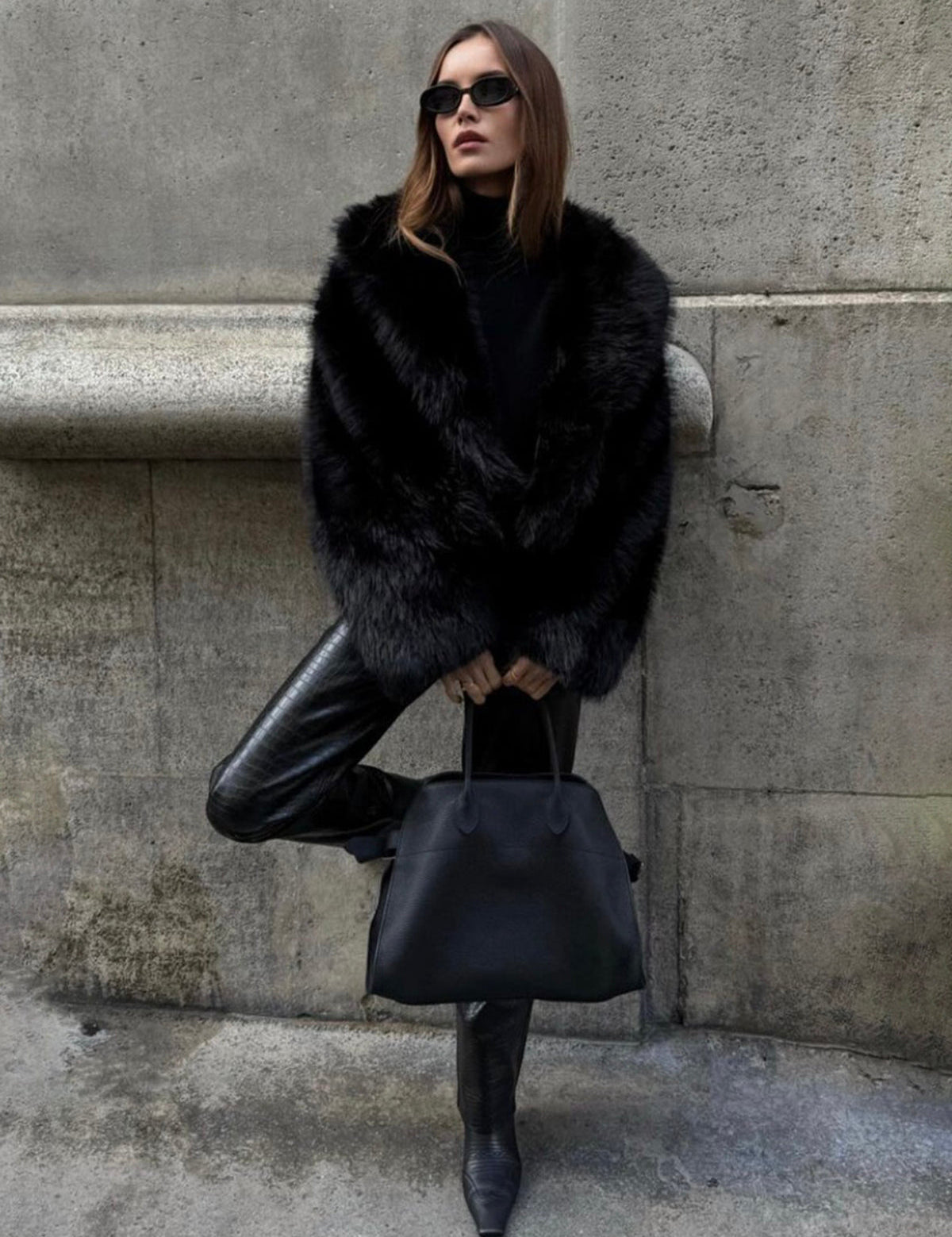 Faux Fur Cropped Jacket Jacket