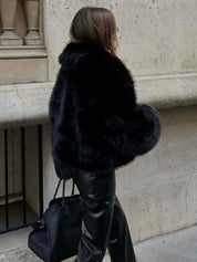Faux Fur Cropped Jacket Jacket