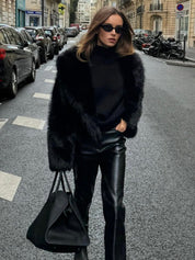 Faux Fur Cropped Jacket Jacket