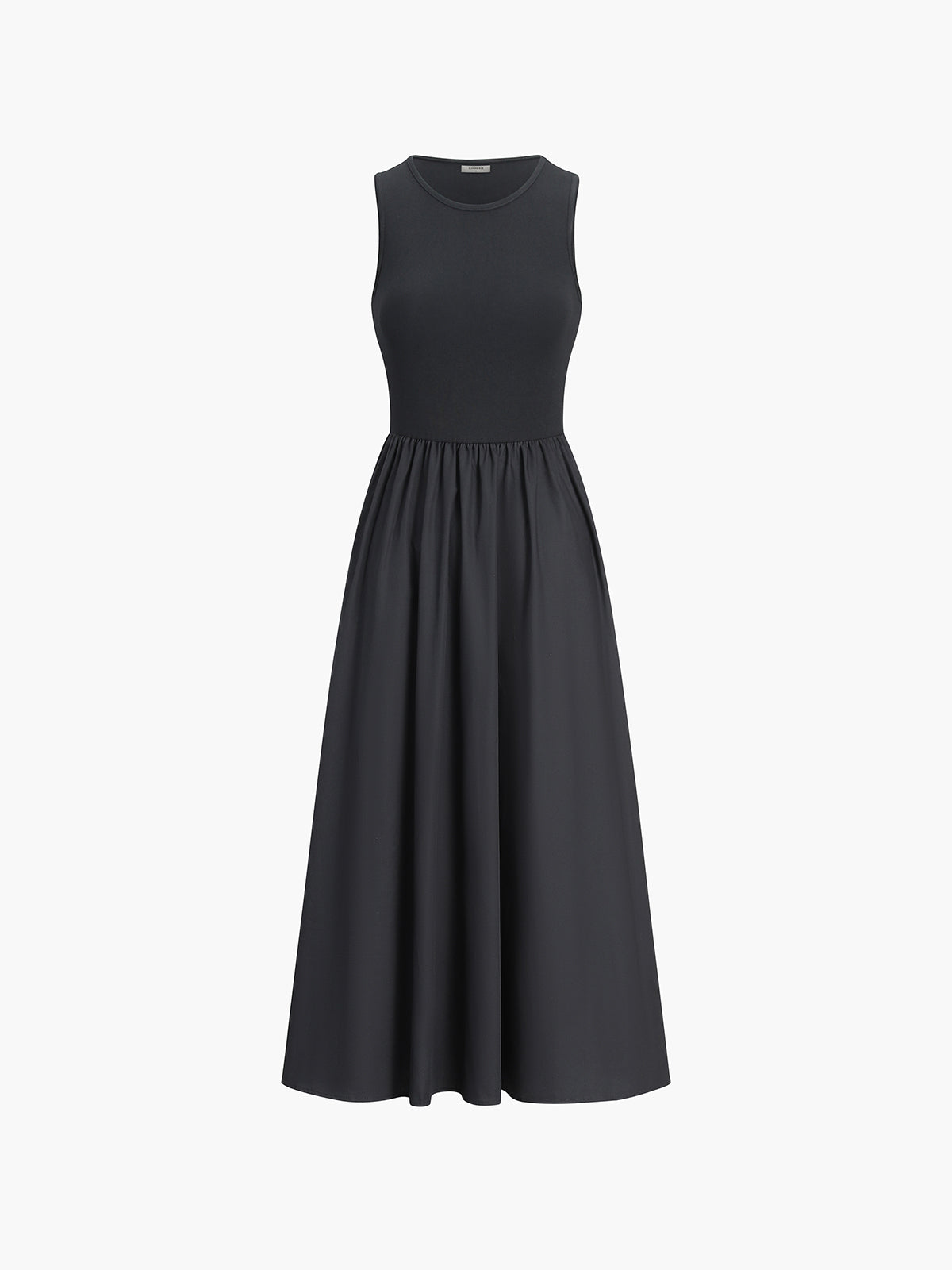 Leisure Crew Neck Long Dress Dresses