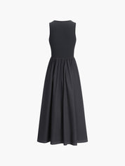 Leisure Crew Neck Long Dress Dresses