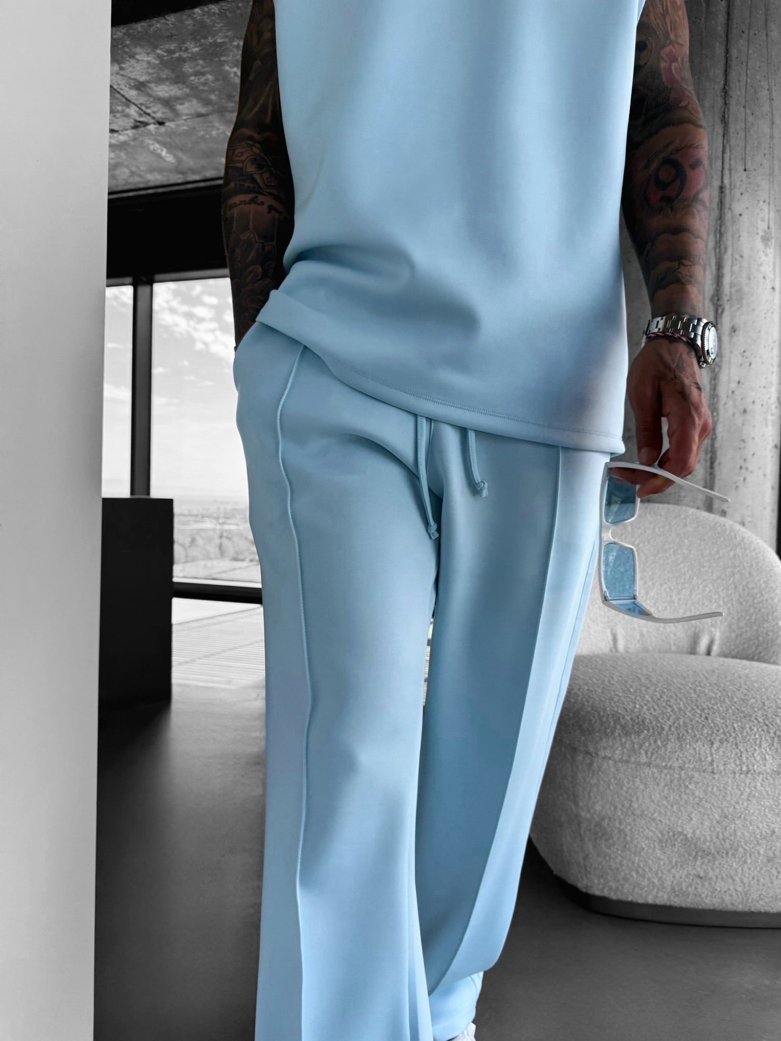 Two‑Piece Bamboo Lounge Set Men Set