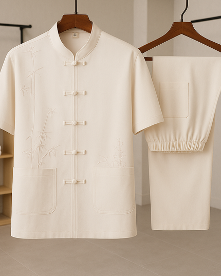 Men's Casual Shirt and Pants Sets Sand Men Set