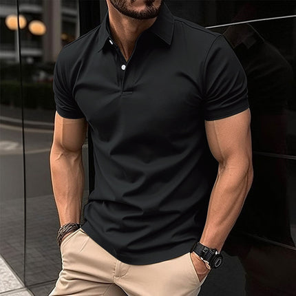 Finn | Sporty Polo Black T Shirts