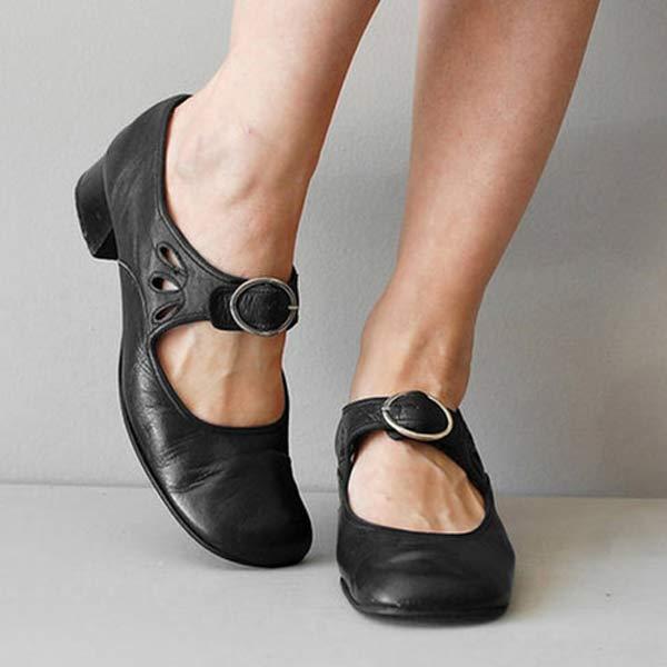 Jeni | Leather Sandals Black