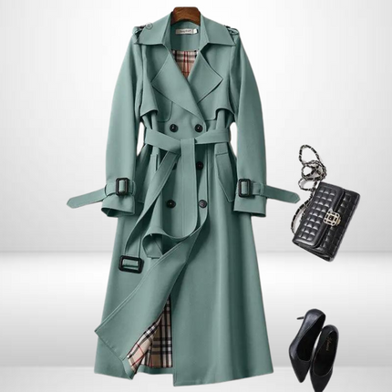 Lisa | Long ladies coat Green Coats & Jackets