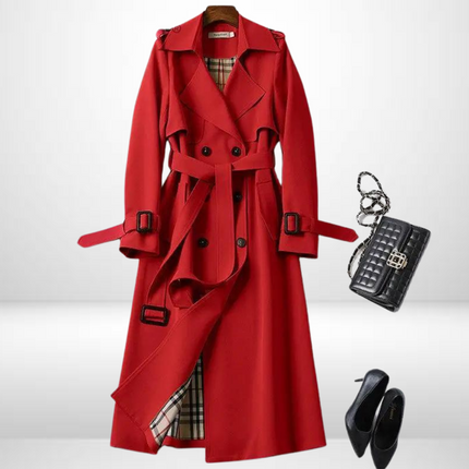 Lisa | Long ladies coat Red Coats & Jackets