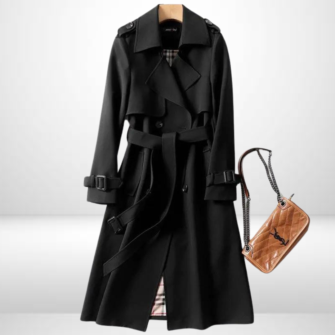 Lisa | Long ladies coat Black Coats & Jackets